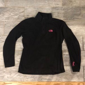The North Face 3/4 Zip Black Fleece Pullover Sz S